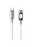 Дата кабель Usams US-SJ749 With Colorful Light TC Ser. Type-C to Lightning 30W (1.2m) Titanium