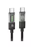 Дата кабель Hoco U116 Transparent Discovery Edition 60W Type-C to Type-C (1.2m) Black