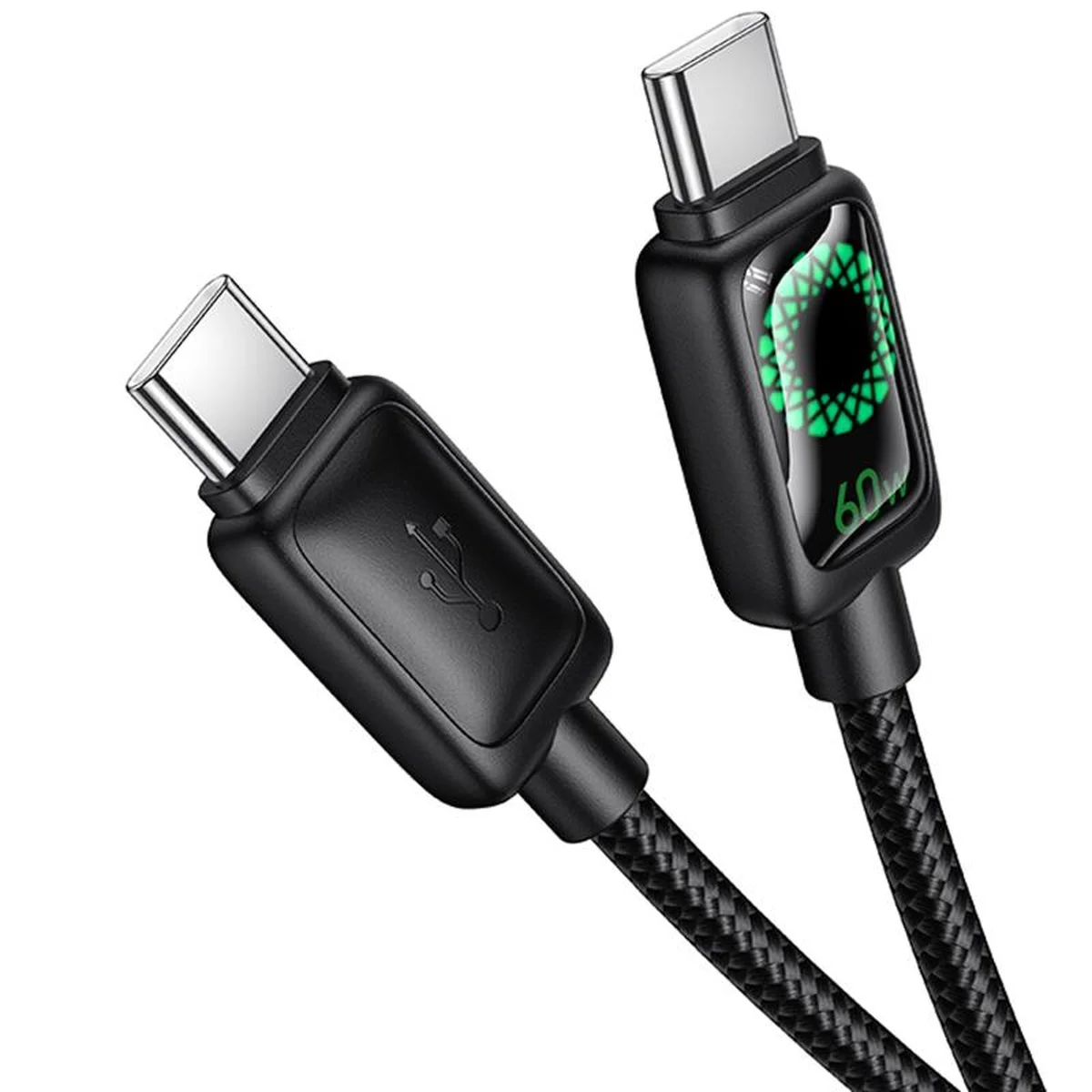 Дата кабель Hoco U146 Mundo Type-C to Type-C 60W (1.2m) Black