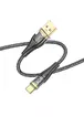 Дата кабель Hoco U121 Gold standart Transparent Discovery Edition USB to Type-C (1.2m) Black