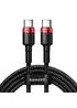 Дата кабель Baseus Cafule Type-C to Type-C PD2.0 100W (2m) (CATKLF-AL) Red / Black