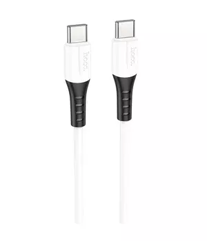 Дата кабель Hoco X82 Silicone Type-C to Type-C 60W (1m) White