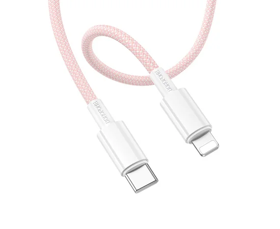 Дата кабель Borofone BX117 Source Type-C to Lightning 27W (1m) Pink