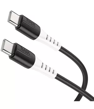 Дата кабель Hoco X82 Silicone Type-C to Type-C 60W (1m) Black