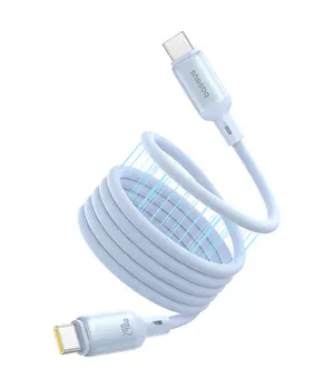 Дата кабель Baseus PicoGo Magnetic Liquid Silicone Type-C to Type-C 240W (1m) (P10376800) Galaxy Blue