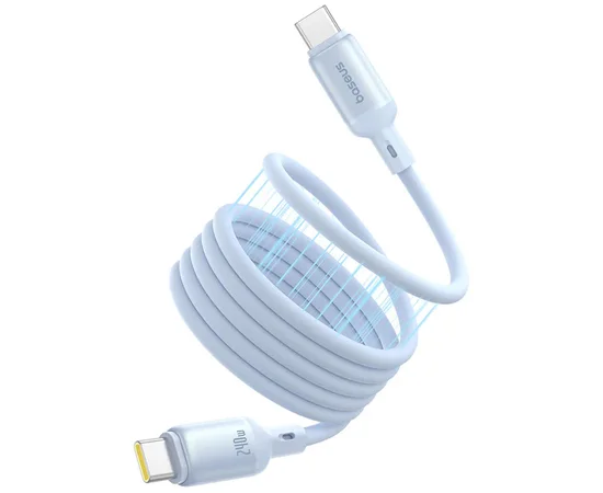 Дата кабель Baseus PicoGo Magnetic Liquid Silicone Type-C to Type-C 240W (1m) (P10376800) Galaxy Blue