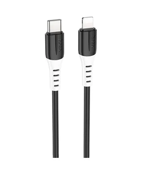 Дата кабель Hoco X82 Silicone Type-C to Lightning 20W (1m) Black