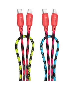 Дата кабель Hoco X116 Meridian Type-C to Type-C 60W (1m) Gradient Red Mix