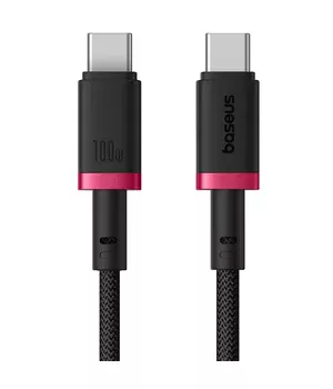 Дата кабель Baseus Dura Series Fast Charging Type-C to Type-C 100W (2m) (P10377803) Red / Black