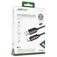 Дата кабель Acefast C19-04 USB-Type-C 3A (1.2m) Black
