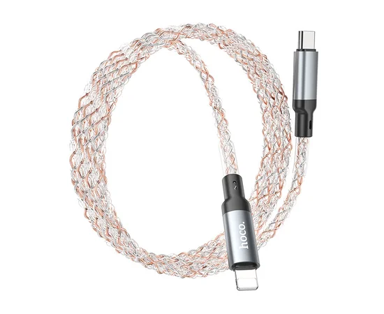 Дата кабель Hoco U112 Shine 20W Type-C to Lightning (1m) Gray