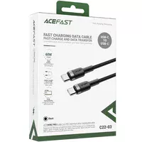 Дата кабель Acefast C22-03 Type-C to Type-C 60W (1.2m) Black