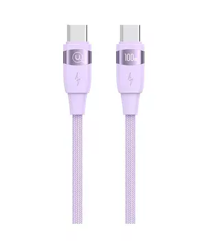 Дата кабель Usams US-SJ633 U85 Type-C to Type-C 100W (2m) Purple