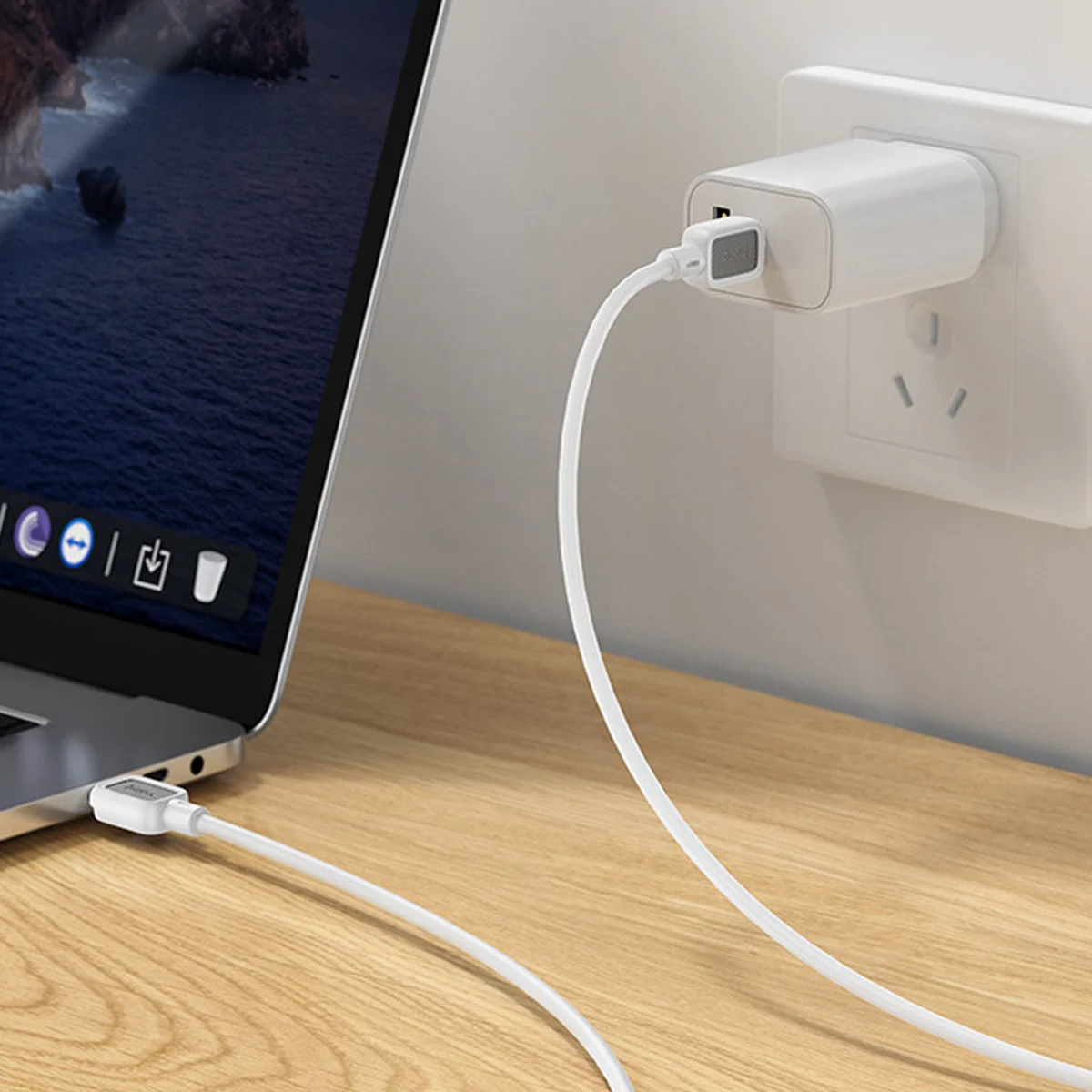 Дата кабель Hoco X108 Benefit 60W Type-C to Type-C (1m) White