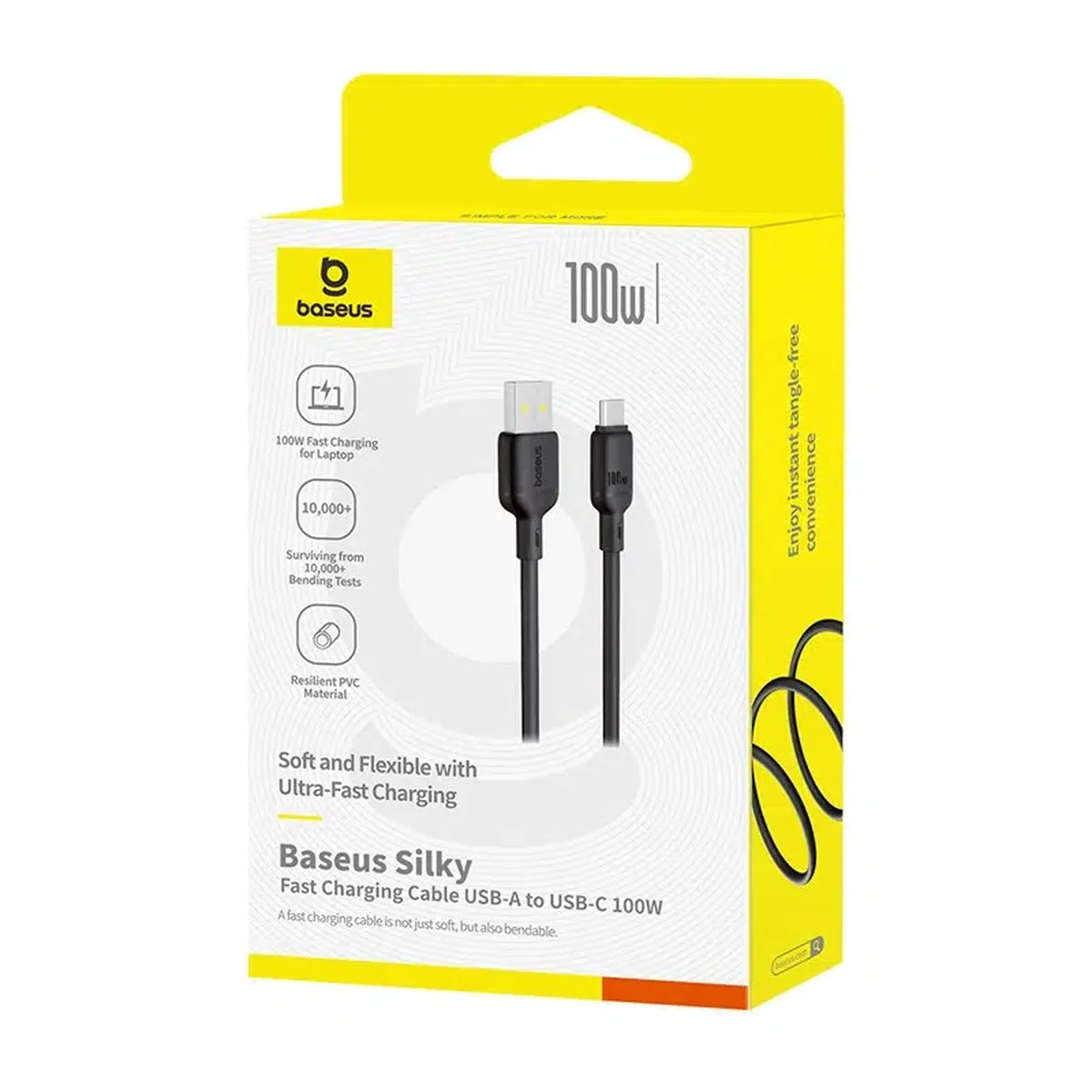 Дата кабель Baseus Silky Series OS Fast Charging USB to Type-C 100W (1m) (P10377703) Cluster Black