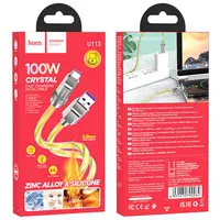 Дата кабель Hoco U113 Solid 100W USB to Type-C (1m) Gold