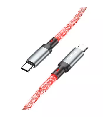 Дата кабель Hoco U112 Shine Type-C to Type-C 60W (1m) Gray