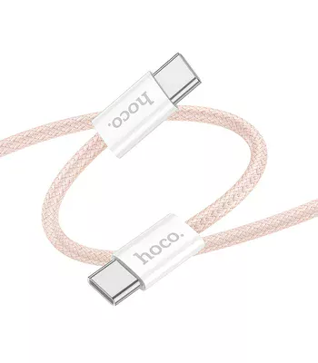 Дата кабель Hoco X104 Source 60W Type-C to Type-C (1m) Pink