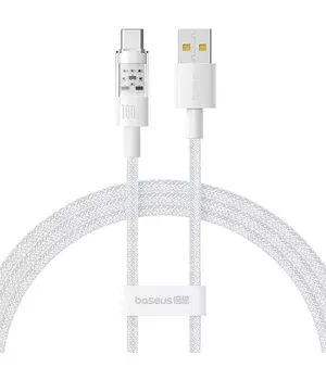 Дата кабель Baseus Gem Fast Charging USB to Type-C 100W (1m) (P10373002211) Moon White