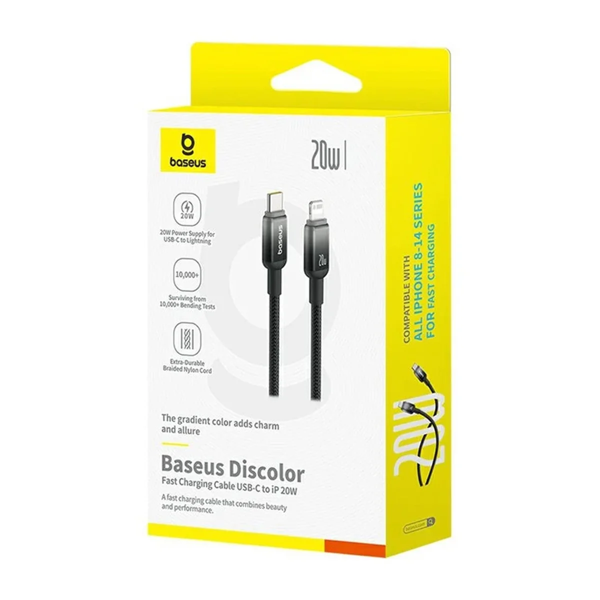 Дата кабель Baseus Discolor Series Fast Charging Type-C to Lightning 20W (1m) (P10374901) Cluster Black