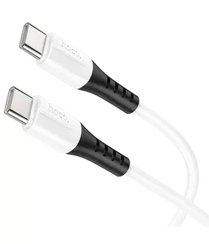 Дата кабель Hoco X82 Silicone Type-C to Type-C 60W (1m) White