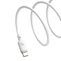 Дата кабель Baseus Silky Series OS Fast Charging USB Type-C 100W (1m) (P10377703) Moon White