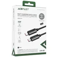 Дата кабель Acefast C19-03 Type-C to Type-C 60W (1.2m) Black