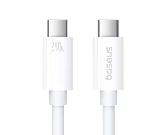Дата кабель Baseus Superior 2 USB4 Full-Function Type-C to Type-C 240W (1.8m) (P10365200211-05) Moon White