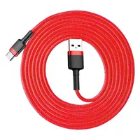 Дата кабель Baseus Cafule Type-C Cable 2A (2m) (CATKLF-C) Червоний
