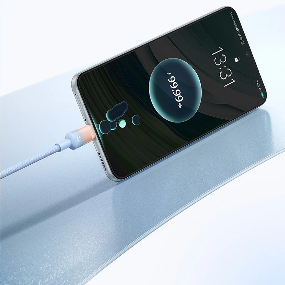 Дата кабель Baseus Discolor Series Fast Charging USB to Type-C 100W (1m) (P10374903) Galaxy Blue