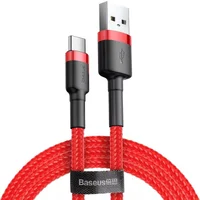 Дата кабель Baseus Cafule Type-C Cable 2A (2m) (CATKLF-C) Червоний