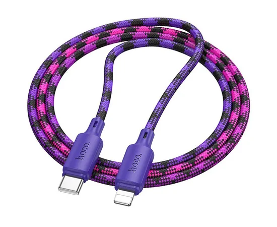 Дата кабель Hoco X116 Meridian Type-C to Lightning 27W (1m) Gradient Purple Mix