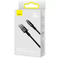 Дата кабель Baseus Tungsten Gold USB to Type-C Cable 100W (1m) (CAWJ00000) Black