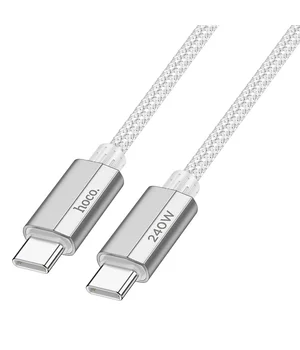 Дата кабель Hoco U134 Primero Type-C to Type-C 240W (1.8m) Gray