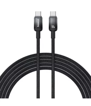 Дата кабель Baseus Discolor Series Fast Charging Type-C to Type-C 100W (1m) (P10374902) Cluster Black