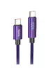 Дата кабель Hoco U125 Benefit 100W Type-C to Type-C (1.2m) Purple