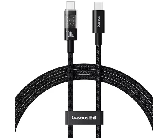 Дата кабель Baseus Gem Fast Charging Type-C to Type-C 100W (1m) (P10373000111) Cluster Black