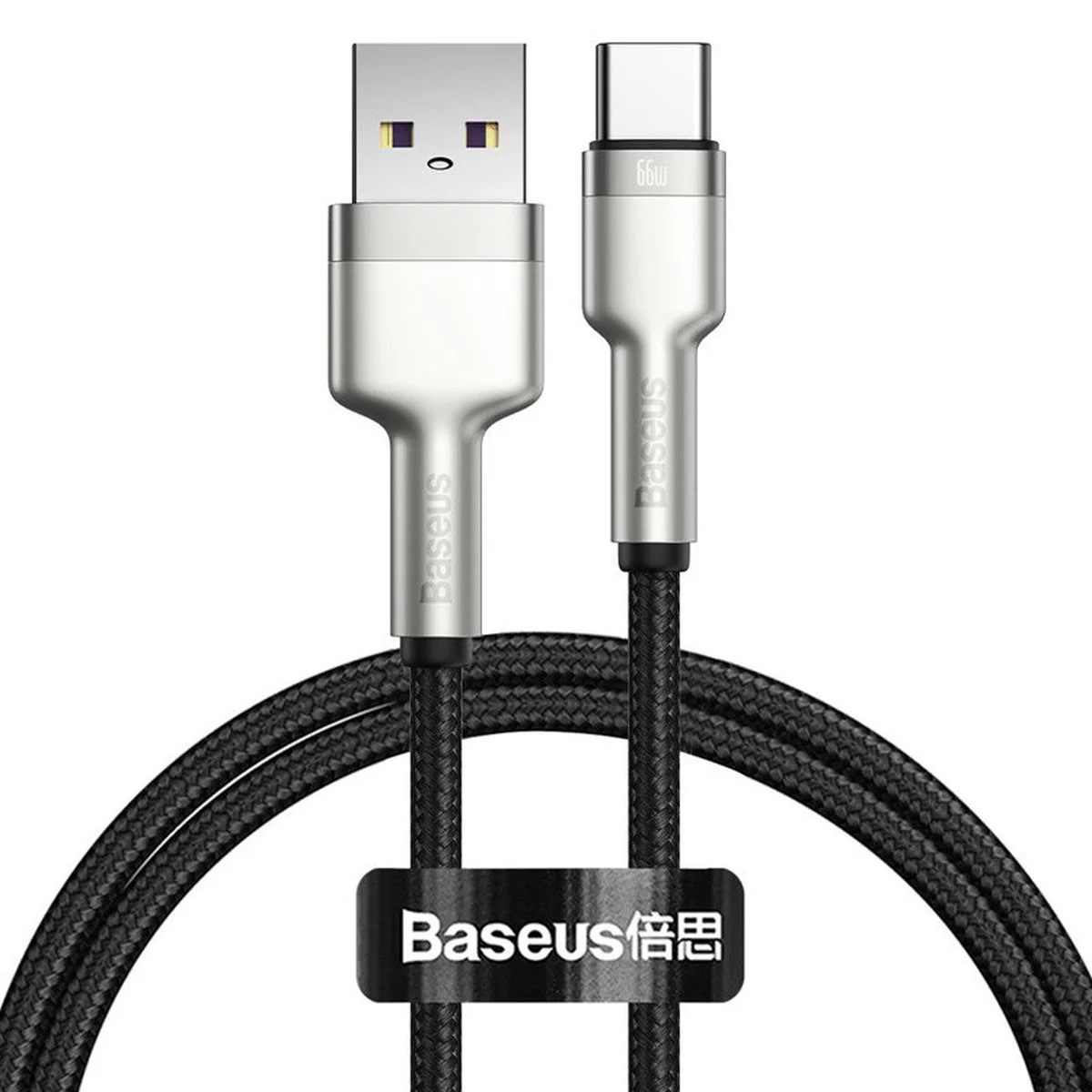 Дата кабель Baseus Cafule Metal Data USB to Type-C 66W (2m) (CAKF0002) Black