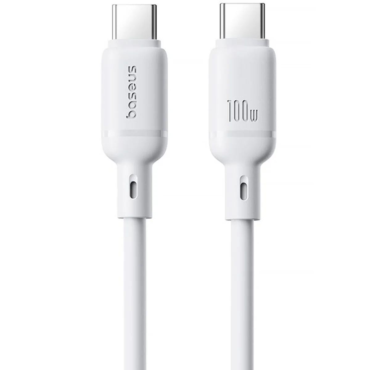 Дата кабель Baseus Silky Series OS Fast Charging Type-C to Type-C 100W (1m) (P10377704) Moon White