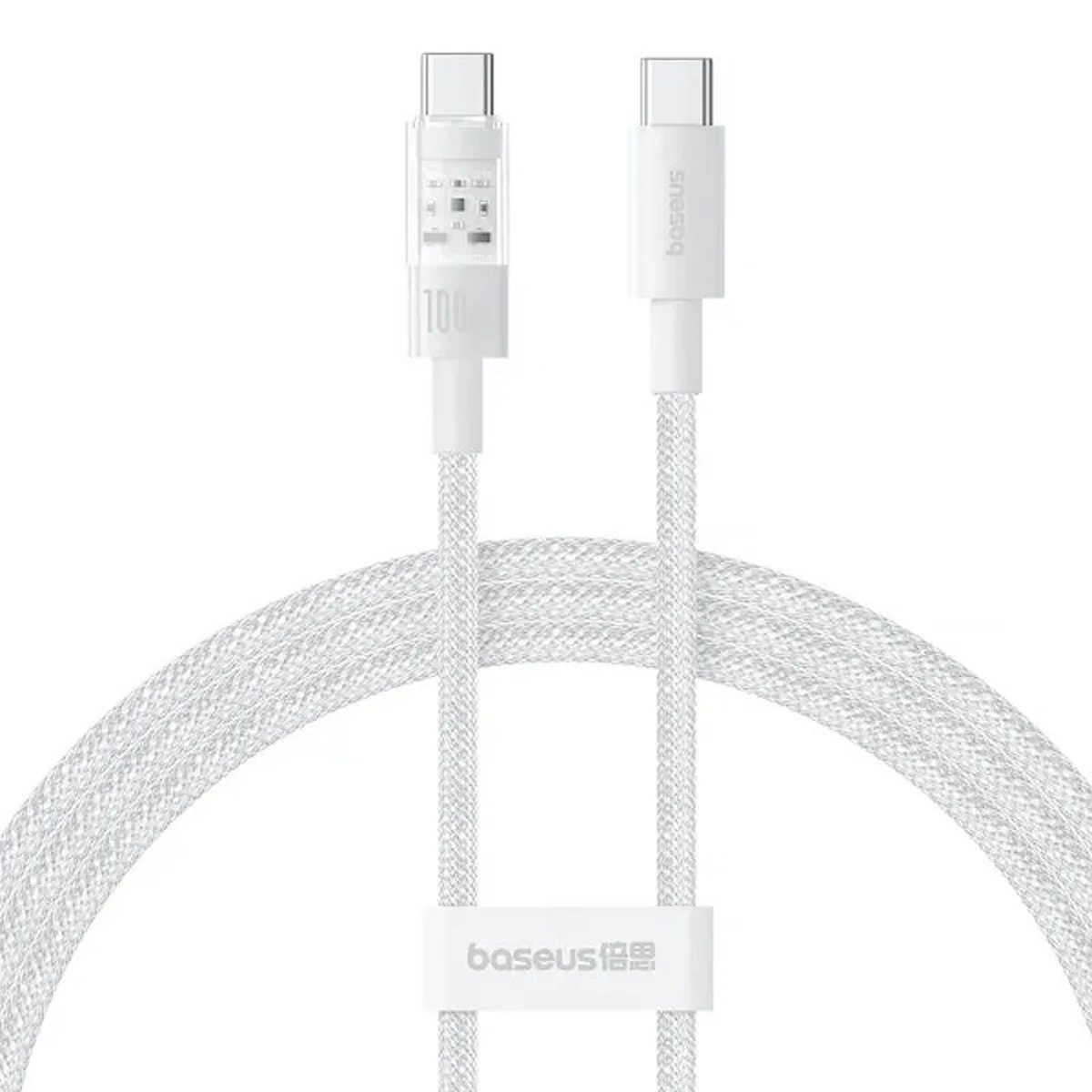 Дата кабель Baseus Gem Fast Charging Type-C to Type-C 100W (1m) (P10373000111) Moon White