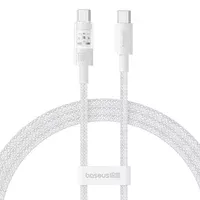 Дата кабель Baseus Gem Fast Charging Type-C to Type-C 100W (1m) (P10373000111) Moon White