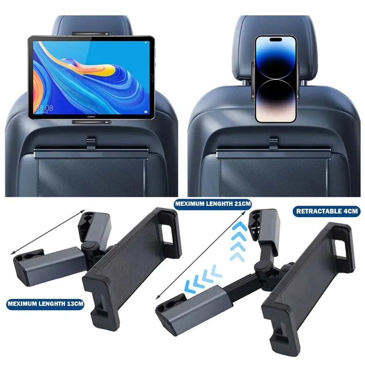 Автотримач "Tablet Mount" для планшета/iPAD (4.7"-12.9") Чорний