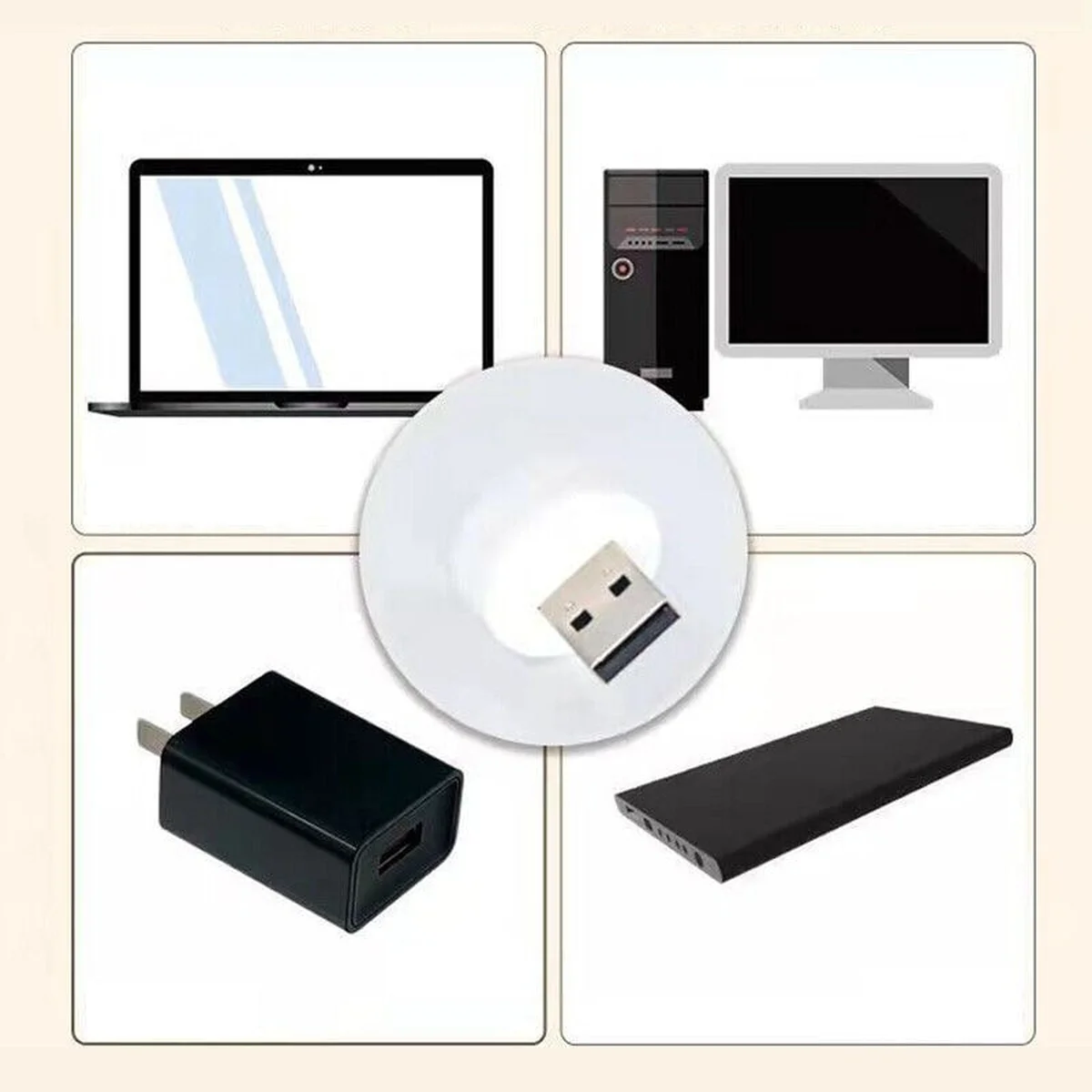 USB лампа LED (Холодне світло) 1W Білий