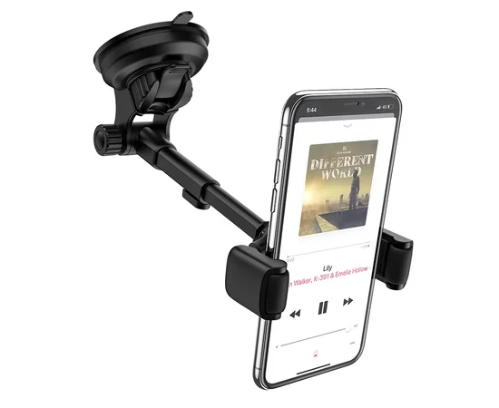 Автодержатель Hoco S12 Lite Черно - стальной