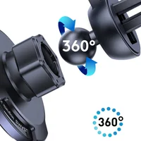 Автодержатель с БЗУ USAMS US-CD164 Ultra-Slim 15W Черный