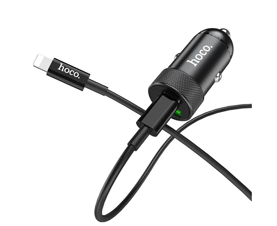 АЗУ Hoco Z32B PD+QC3.0 (1USB/18W/4.5A) + Type-C to lightning Черный