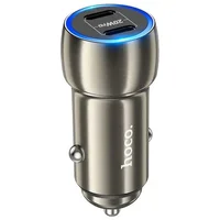 АЗУ Hoco Z48 Tough 40W (2Type-C) + Type-C to Lightning Metal gray