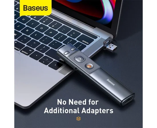 Лазерная указка Baseus Orange Dot Wireless Presenter (Red Laser) (ACFYB-0) Grey