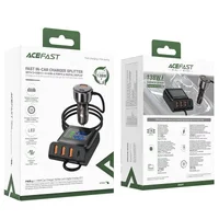 АЗУ Acefast B11 138W Car Charger Splitter with Digital Display Black