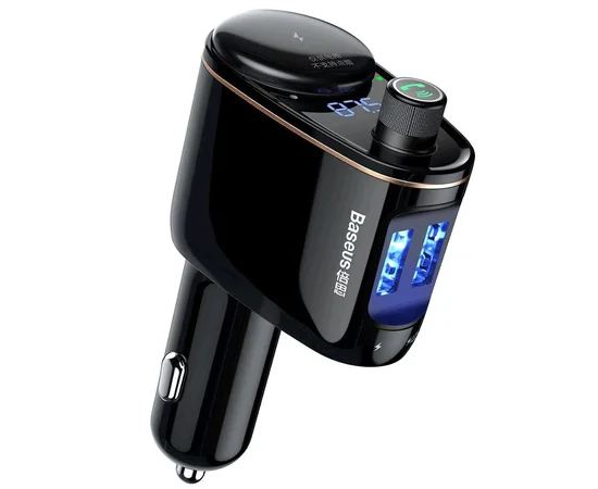 АЗУ Baseus Bluetooth FM Launcher Locomotive 3.4A 2USB Черный